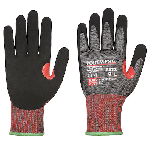 A672 CS AHR13 Nitrile Cut Glove (5036108361069)